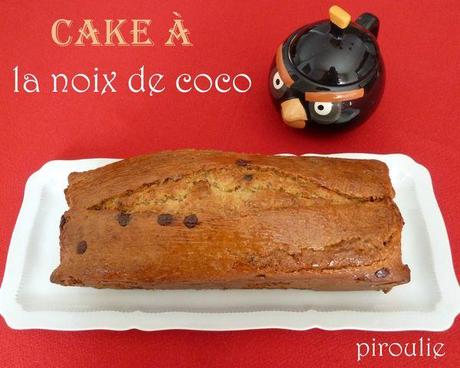 Cake moelleux à la noix de coco et aux pépites de chocolat P1150734