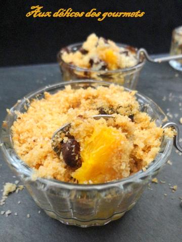 CRUMBLE D'ORANGES AU CHOCOLAT CRUMBLE D'ORANGES AU CHOCOLAT