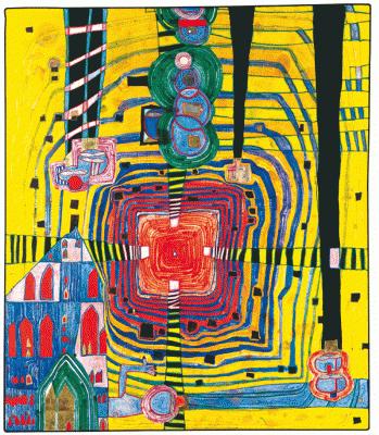 Dans la Peau d'Hundertwasser webzine,gratuit,bd,hundertwasser,musée en herbe,aquarelle,kansas-city,gaudi,stockholm,aquarelle