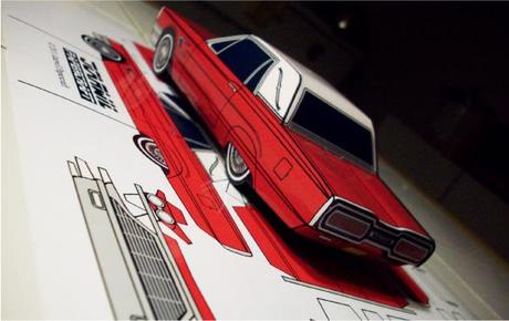 Papercraft Ford Thunderbird 1965