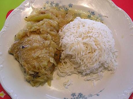 poulet yassa et riz