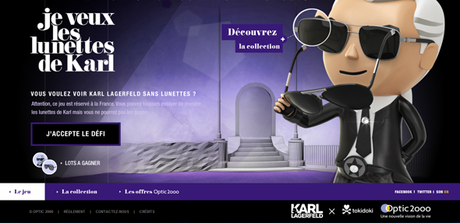 Site interactif pour le lancement de la nouvelle collection Karl Lagerfeld