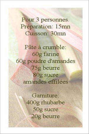 recette crumble rhubarbe