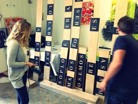 Marcher sur un poème à Bastille Le parquet by Misericordia