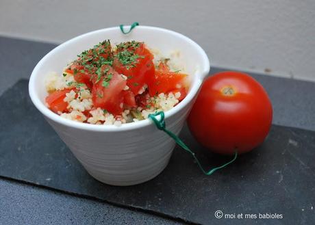 taboulé à la tomate et au chorizo