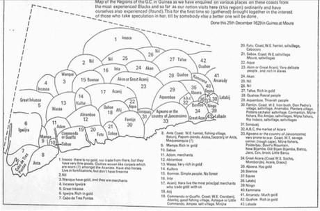 Carte du Ghana de 1629