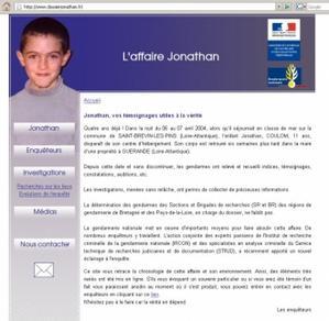 Dossier Jonathan : La gendarmerie ouvre un site