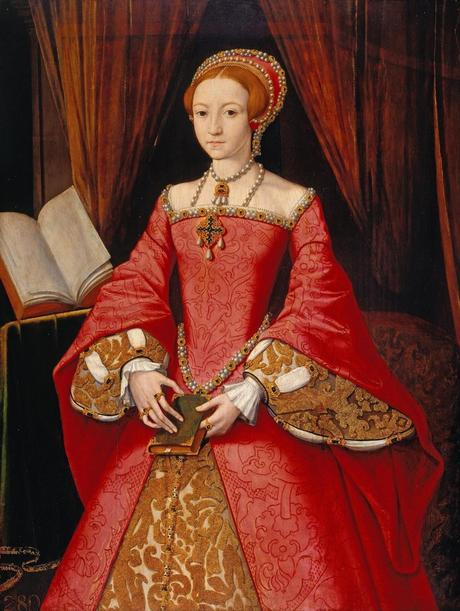 La Reine Elizabeth I  en princesse peinte par William Scrots en 1546 - 1547