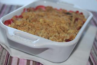 Crumble de fraises à la banane Crumble de fraises à la banane