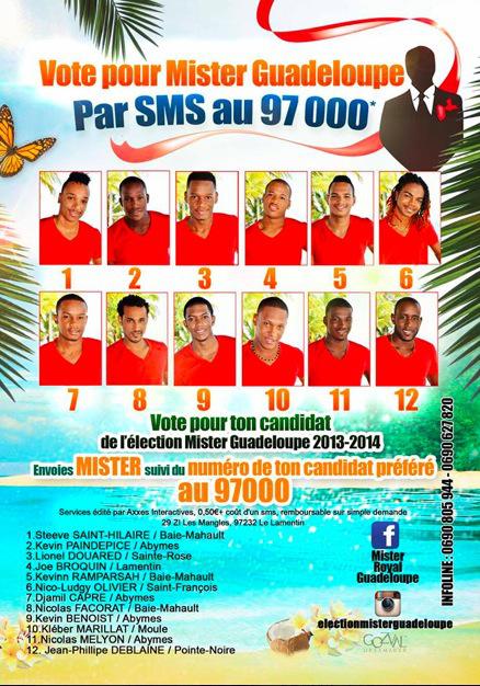 MISTER GUADELOUPE 2013 : QUI SE PRESENTE ET COMMENT VOTER MISTER GUADELOUPE 2013 : QUI SE PRESENTE ET COMMENT VOTER
