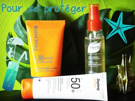 Daylong 50 + Spirig, Lancaster lait solaire hydratant SPF30, Phytoplage Phyto http://recreationsdesophie.blogspot.fr/
