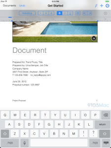 A quoi pourraient ressembler Pages, GarageBand, ou iPhoto sur un iPad avec iOS 7