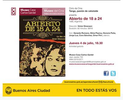Cinéma demain au Museo Casa Carlos Gardel [à l'affiche]