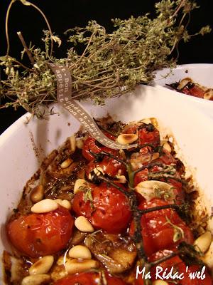 Recette : tomates grappe rôties au four