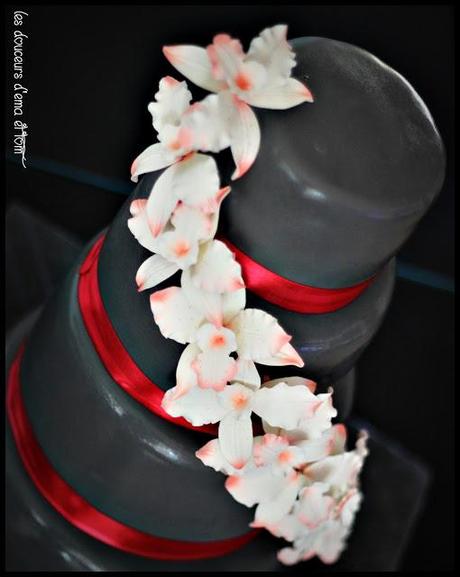Wedding cake gris et rose