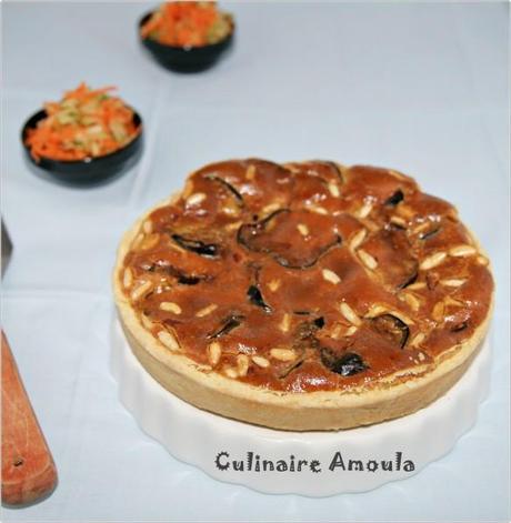 Tarte à l'aubergine et aux pignons de pin tarte aubergine 2