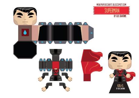 Blog_Paper_Toy_papertoys_Superman_Costumes_template4_preview Superman Costumes de Gus Santome (x 7)