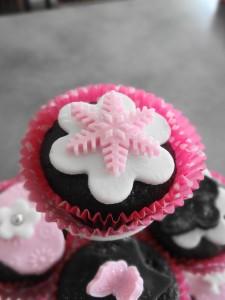 Cupcakes au chocolat version girly