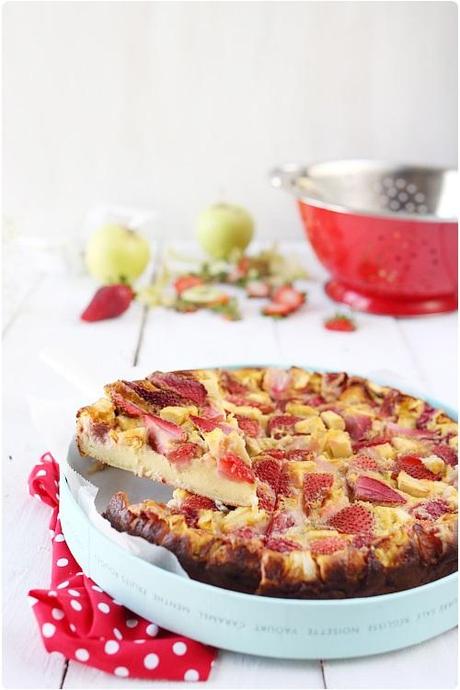 Clafoutis aux fraises et pommes