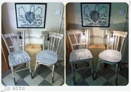 Fausses jumelles Chaises chevets-In situ