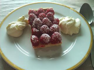 le petit dessert du week end : tarte express aux framboises