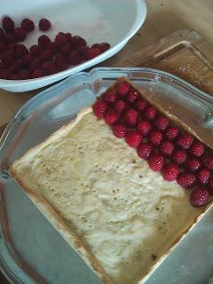 le petit dessert du week end : tarte express aux framboises