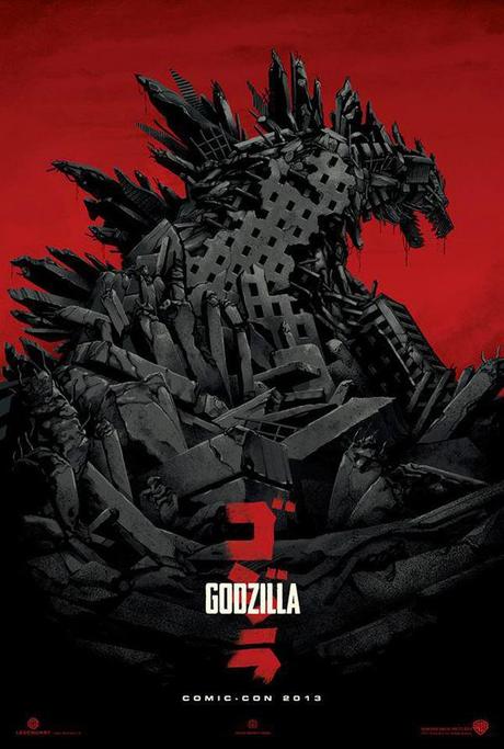 Première affiche en ruines pour le reboot de Godzilla Godzilla-reboot-2014-official-comic-con-poster