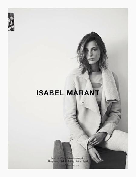 Daria Werbowy pour la nouvelle campagne Isabel Marant...