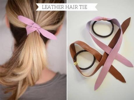 elastique cheveux cuir DIY : un lien de cuir pour attacher ses cheveux