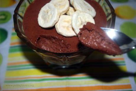 Mousse au chocolat facile avec banane séchée mousse au chocola et banane séchée4