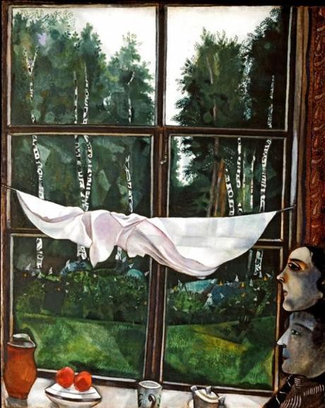 Chagall entre guerre et paix, au Musée du Luxembourg (Paris 6) Vue de la fenêtre à Zaolchie