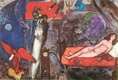 Chagall entre guerre et paix, au Musée du Luxembourg (Paris 6) a ma femme