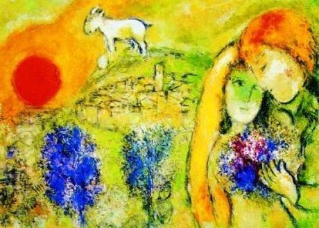 Chagall entre guerre et paix, au Musée du Luxembourg (Paris 6) marc-chagall-les-amoureux-de-vence