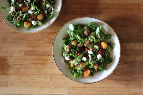 salade mache melon chèvre Salade de mâche estivale