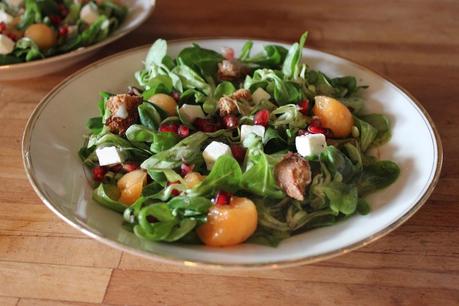 salade mache melon chèvre Salade de mâche estivale