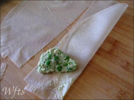CROUSTILLANTS aux PETITS POIS et NOIX croustillants ricotta pois 2