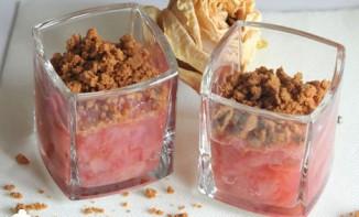 Verrines croustillantes aux Pêches Verrines croustillantes aux Pêches