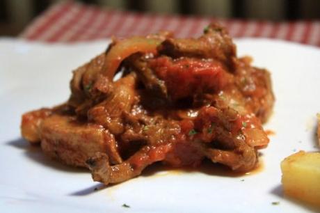 Roti de porc & sa sauce girolle sur lit de polenta IMG_8429