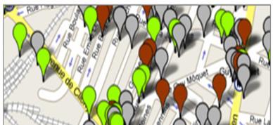 Communauté de quartier 2.0: peuplade et justacote Peuplade.fr-Google Mash-up permettant de visualiser les membres de peuplade proche de chez soi