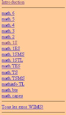 Serveur d'exercices par niveau.