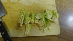 Chips d’artichaut Découpe artichaud