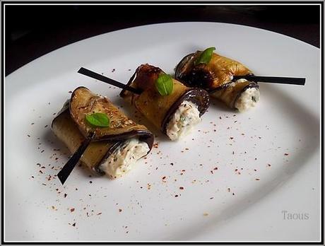 Roulés d'aubergine à la feta Roulés d'aubergine à la feta