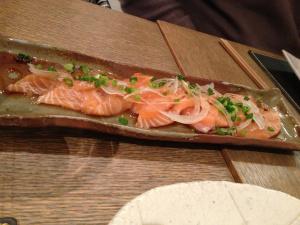 Les sashimis de saumon