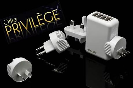 Offre privilège : -50% sur le chargeur universel 4 ports USB LeTouch Power