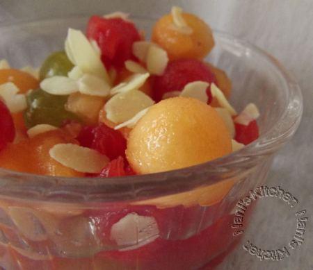 Salade de melon, pastèque et amandes salade melon pasteque (3)