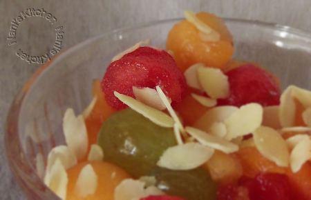 Salade de melon, pastèque et amandes salade melon pasteque (4)
