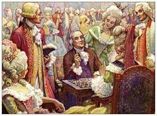 Benjamin Franklin à la Cour du Roi Louis XVI - Illustration d'Elmer Boyd Smith 