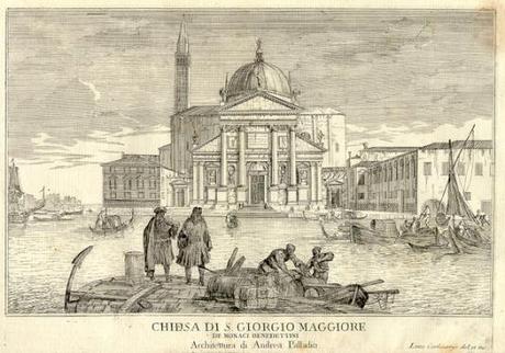 Chiesa di S. Giorgio Maggiore in Le Fabriche, e vedute di Venetia disegnate, poste in prospettiva et intagliate de Luca Carlevarijs 