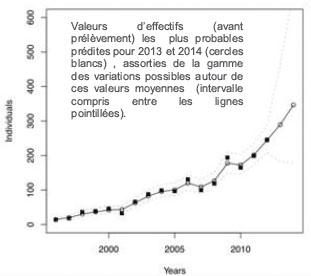Modele effictifs population loups en France