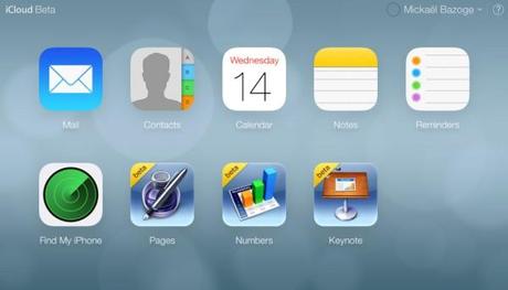 Le portail iCloud.com passe au tout iOS7 Google ChromeScreenSnapz002